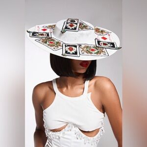 POKER FACE CLIP ON HAT - O/S